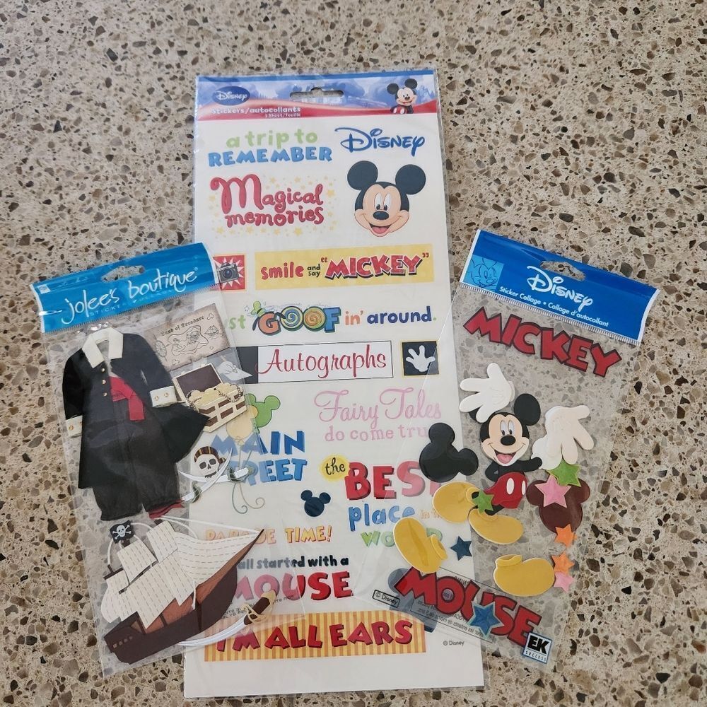 Disney Mickey Mouse Magical Sticker Collection Bundle Crafting Scrapbooking